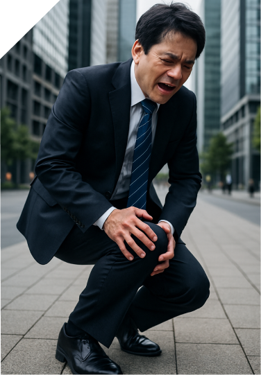 足・膝・腰への負担のイメージ