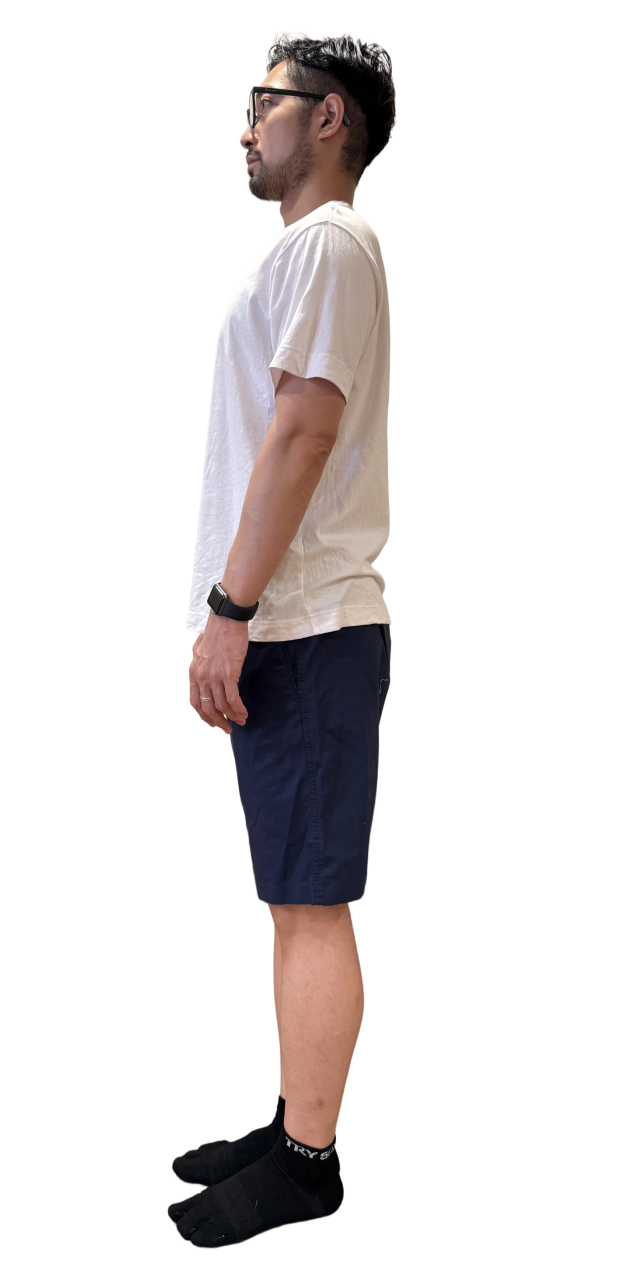 TRYSOX着用時の立ち姿勢